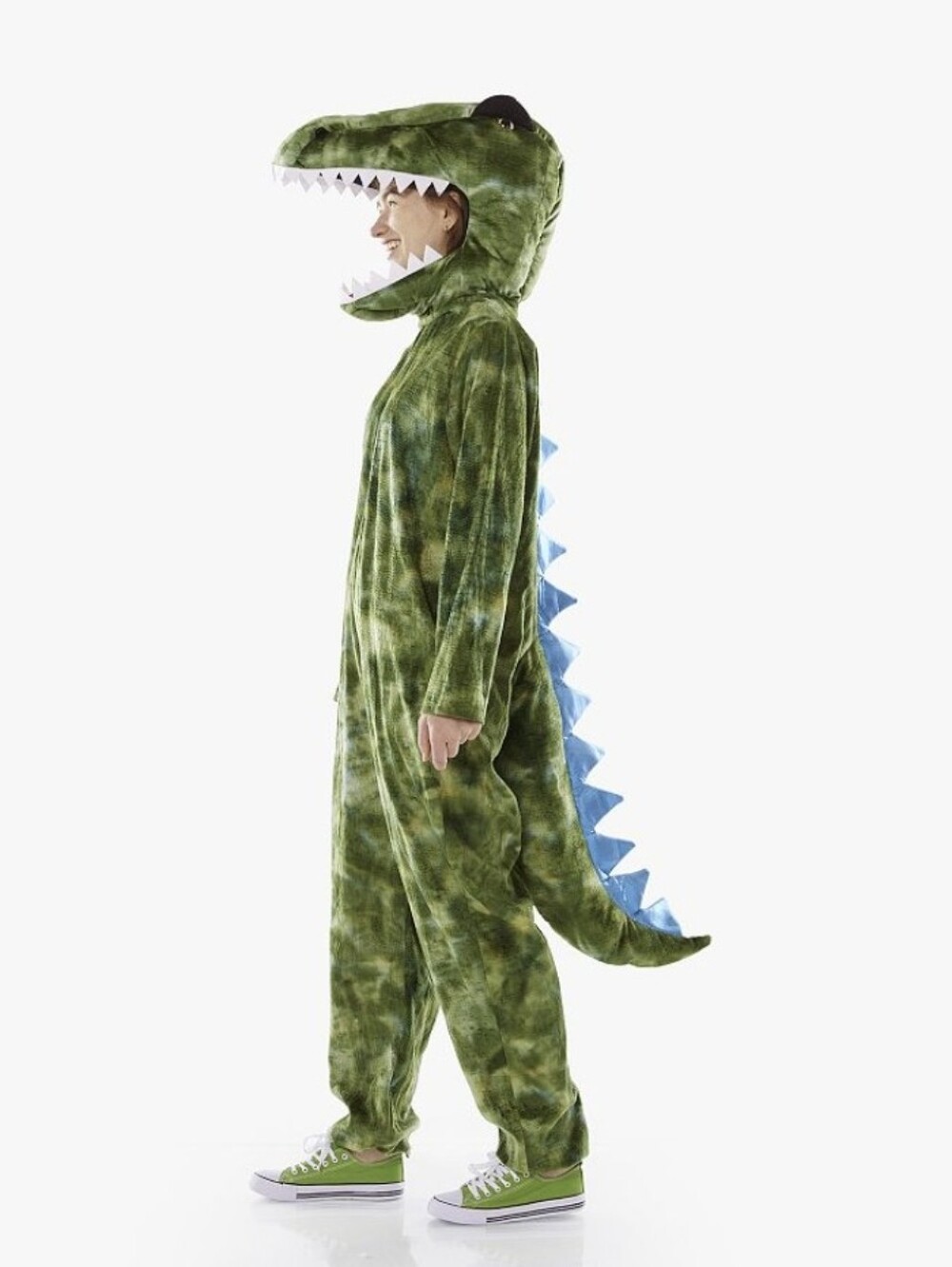 Adult Light Up T-Rex Costume Hooded One-Piece Size XS